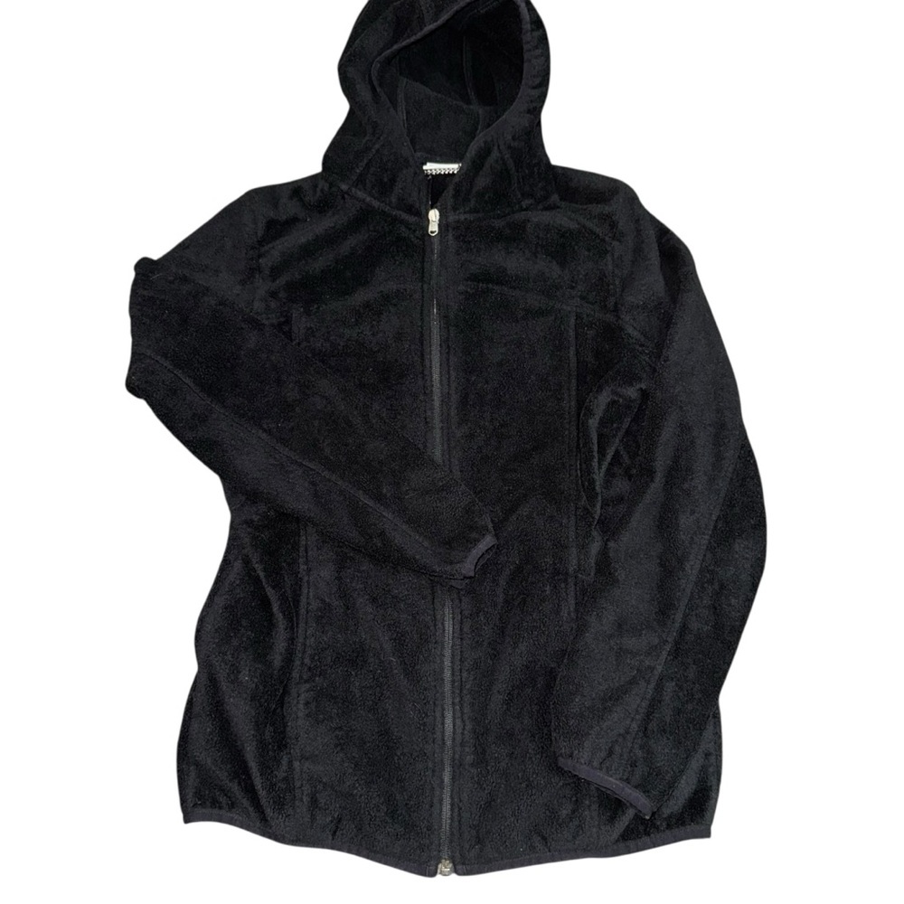Spyder Women’s Black Full Zip Plush Fleece Hoodie Jacket Medium Warm Soft Fit